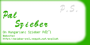 pal szieber business card